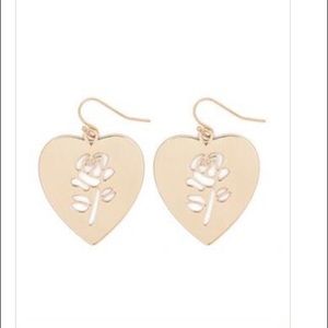 Urban outfitters heart earrings
